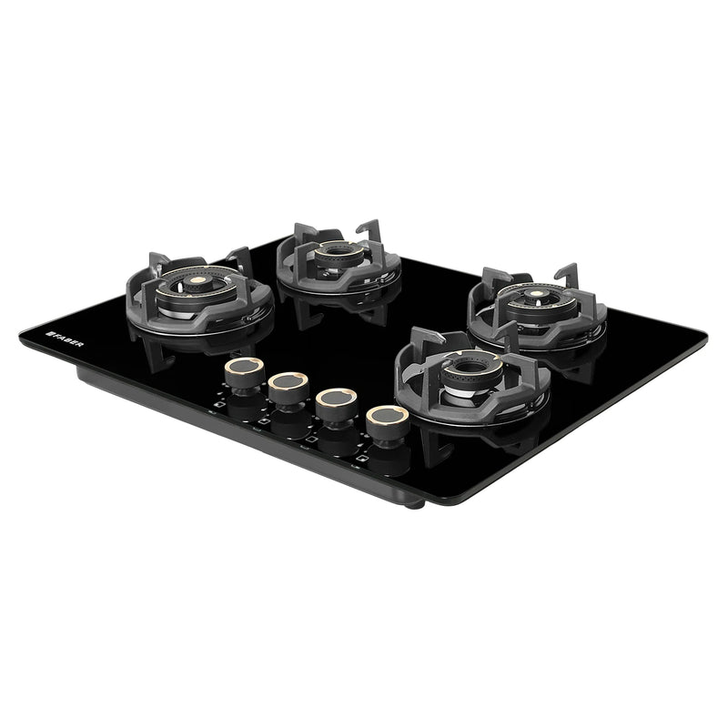 Faber Hob Experia HT704 ALU AI 70 cm Built-In Gas Hob – 4 Brass Burners, Auto-Electric Ignition & Premium Glass Top-8