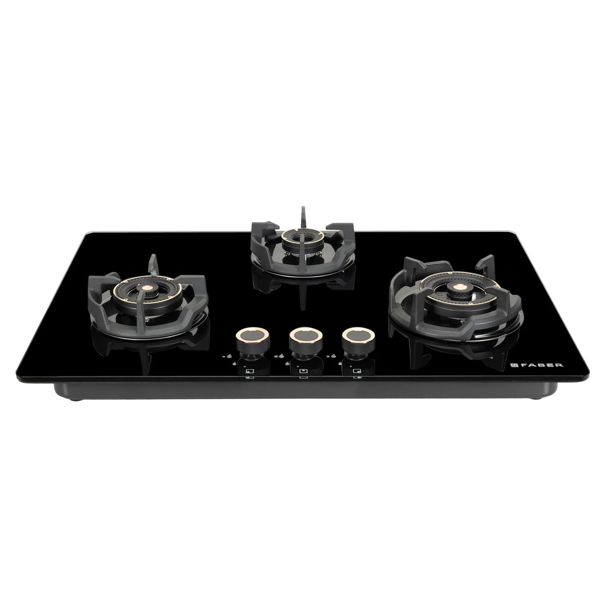 Faber Hob Experia HT753 ALU AI FFD 75 cm Built-In Gas Hob – 3 Brass Burners, Auto Electric Ignition & Flame Failure Device-2