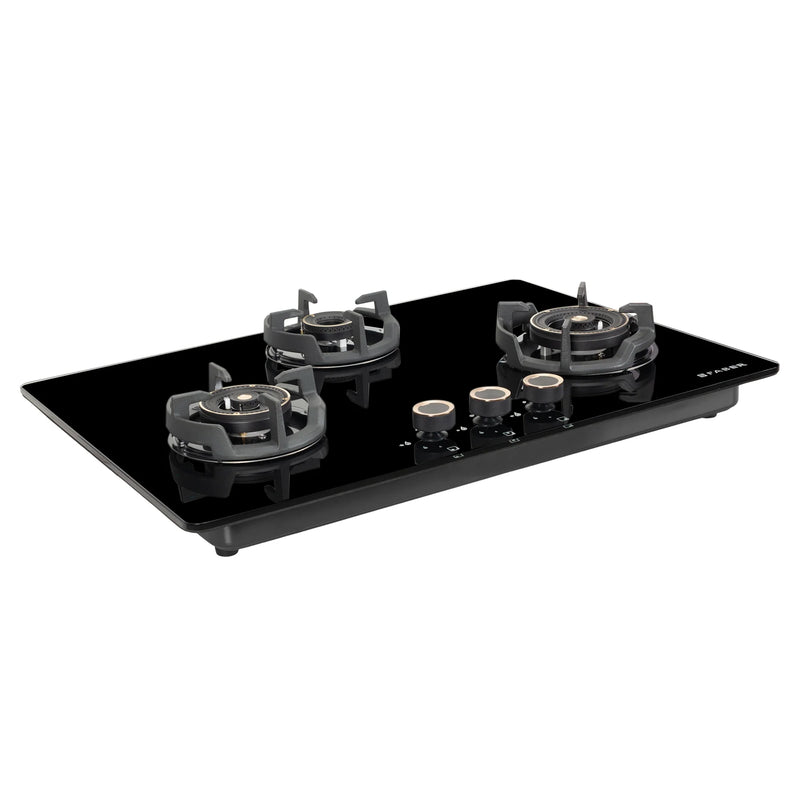 Faber Hob Experia HT753 ALU AI FFD 75 cm Built-In Gas Hob – 3 Brass Burners, Auto Electric Ignition & Flame Failure Device-6