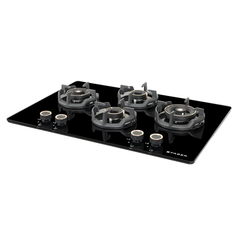 Faber Hob Experia HT754 ALU AI FFD 75 cm Built-In Gas Hob – 4 Brass Burners, Auto-Electric Ignition & Flame Failure Safety-5
