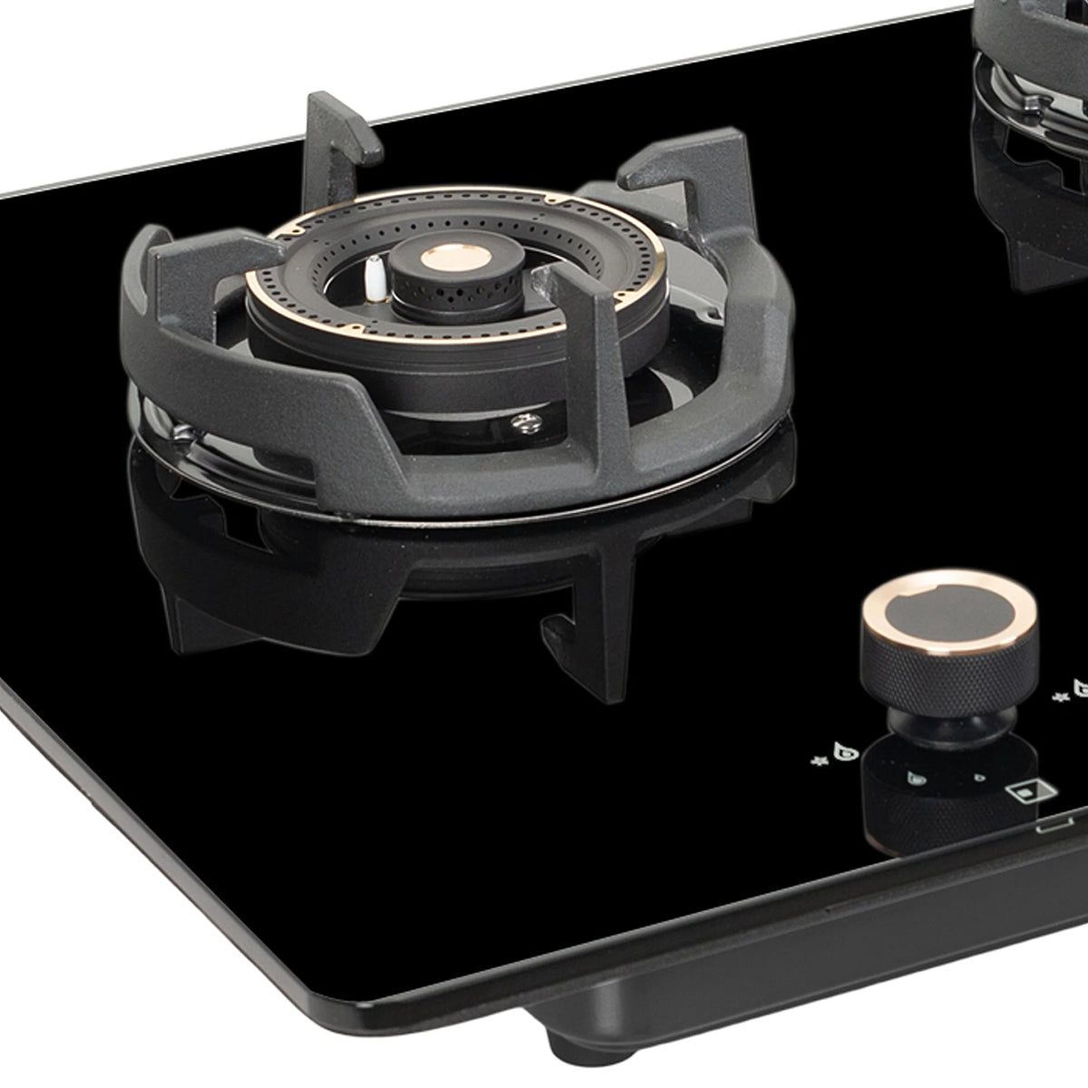 Faber Hob Experia HT703 ALU AI 70 cm Built-In Gas Hob – 3 Brass Burners, Auto Electric Ignition & Premium Glass Surface-7