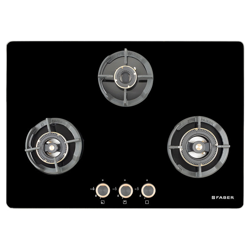 Faber Hob Experia HT753 ALU AI FFD 75 cm Built-In Gas Hob – 3 Brass Burners, Auto Electric Ignition & Flame Failure Device-9