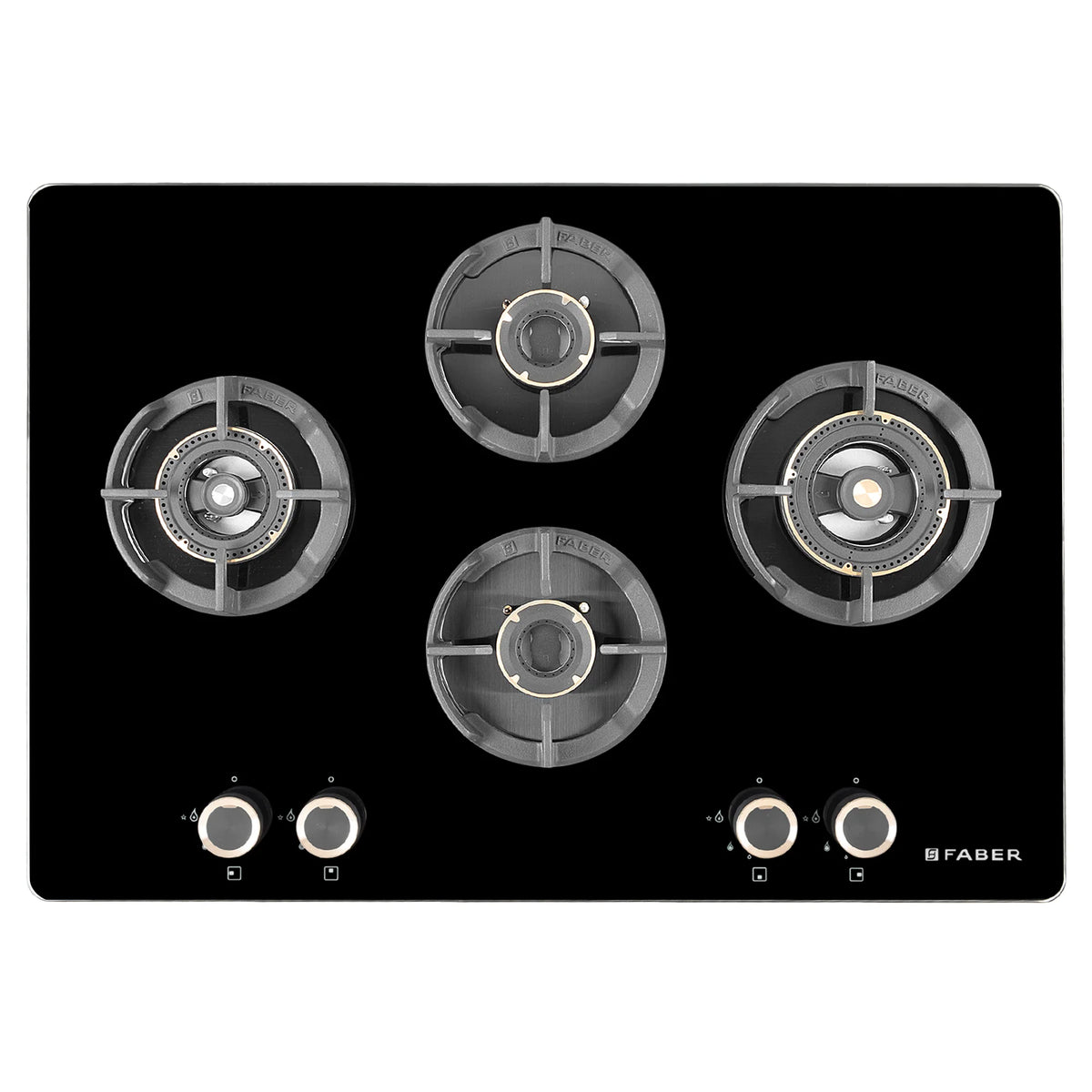Faber Hob Experia HT754 ALU AI FFD 75 cm Built-In Gas Hob – 4 Brass Burners, Auto-Electric Ignition & Flame Failure Safety-9