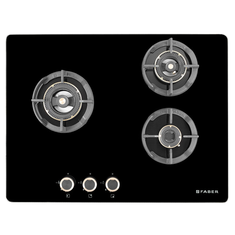 Faber Hob Experia HT703 ALU AI 70 cm Built-In Gas Hob – 3 Brass Burners, Auto Electric Ignition & Premium Glass Surface-8