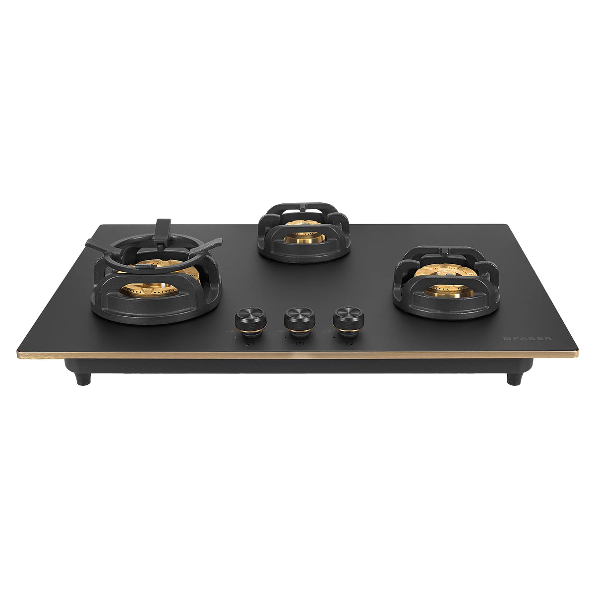 Faber Hob Verona HD783 CI FFD AI 75 cm Built-In Gas Hob – 3 Brass Burners, Flame Failure Safety & Auto-Ignition
