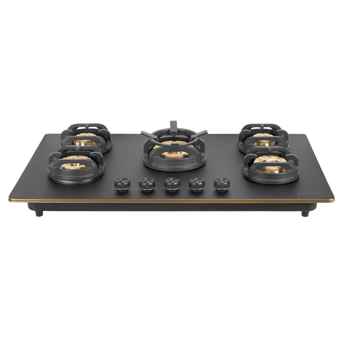 Faber Verona HD905 CI FFD AI 90 cm Built-In Gas Hob – 5 Brass Burners, Flame Failure Safety & Auto-Ignition