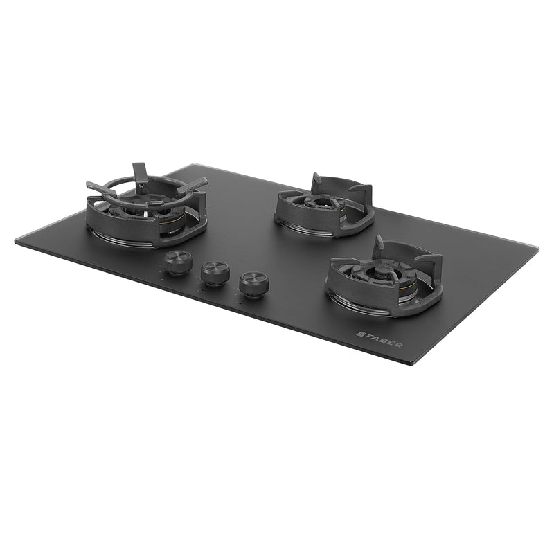 Faber Hob Della HD723 CI AI 72 cm Built‐In Gas Hob – 3 Brass Burners, Auto-Electric Ignition & Cast-Iron Pan Supports-4