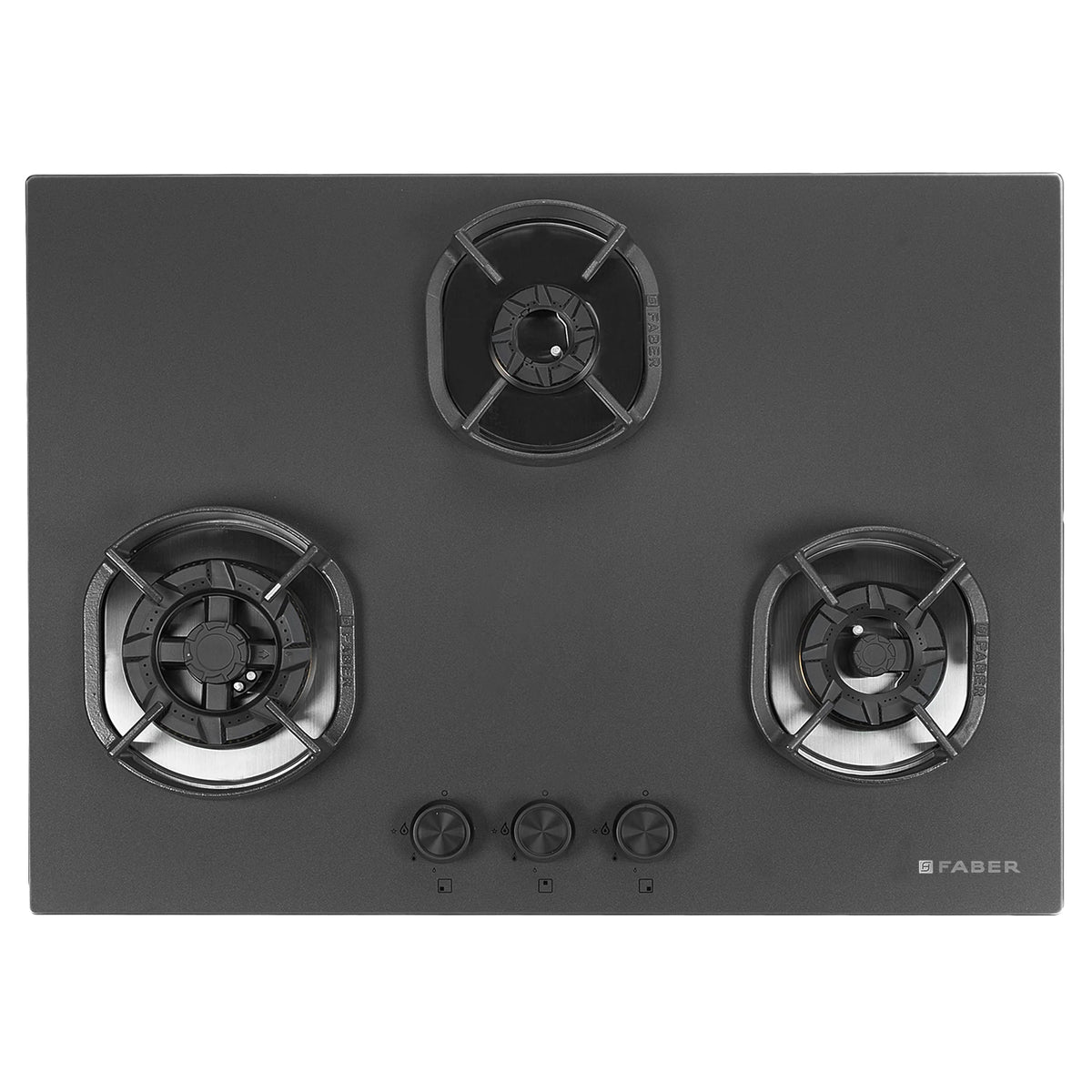 Faber Hob Della HD723 CI AI 72 cm Built‐In Gas Hob – 3 Brass Burners, Auto-Electric Ignition & Cast-Iron Pan Supports-8