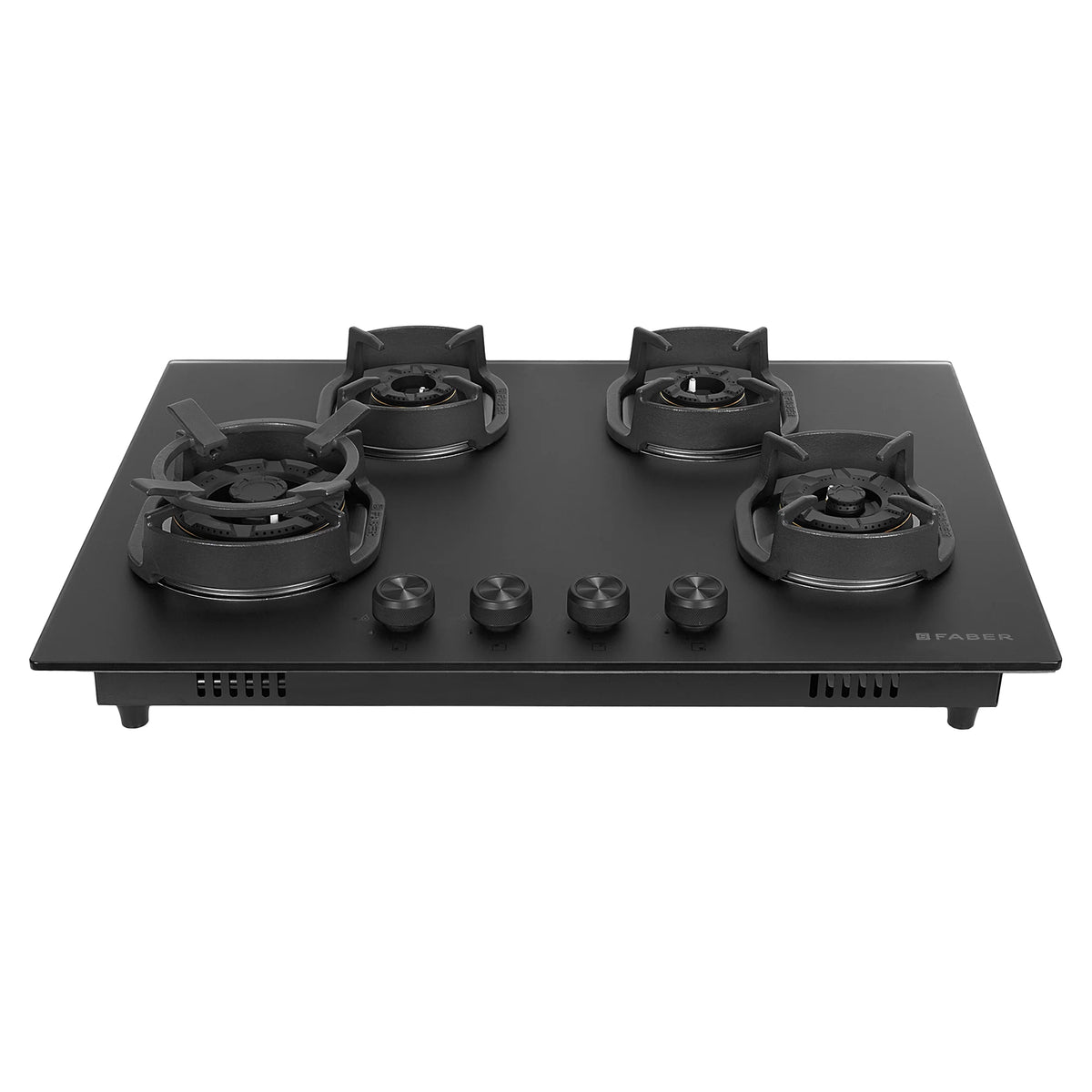 Faber Hob Della HD724 CI AI 72 cm Built-In Gas Hob – 4 Brass Burners, Auto-Electric Ignition & Cast-Iron Pan Supports