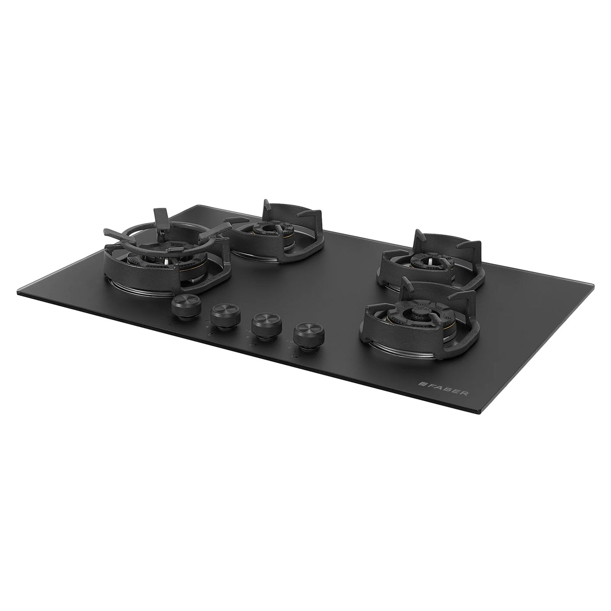 Faber Hob Della HD784 CI AI 75 cm Built-In Gas Hob – 4 Brass Burners, Auto-Electric Ignition & Flame Failure Safety