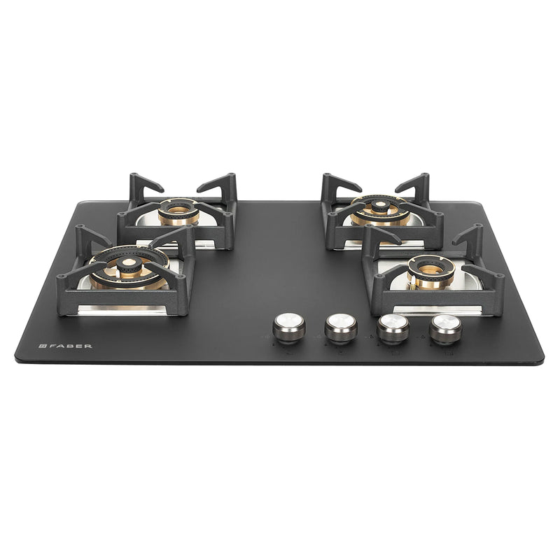 Faber Hob Bella HT 704 BR AI 70 cm Built-In Gas Hob – 4 Brass Burners, Auto Electric Ignition & Flame Failure Safety-2