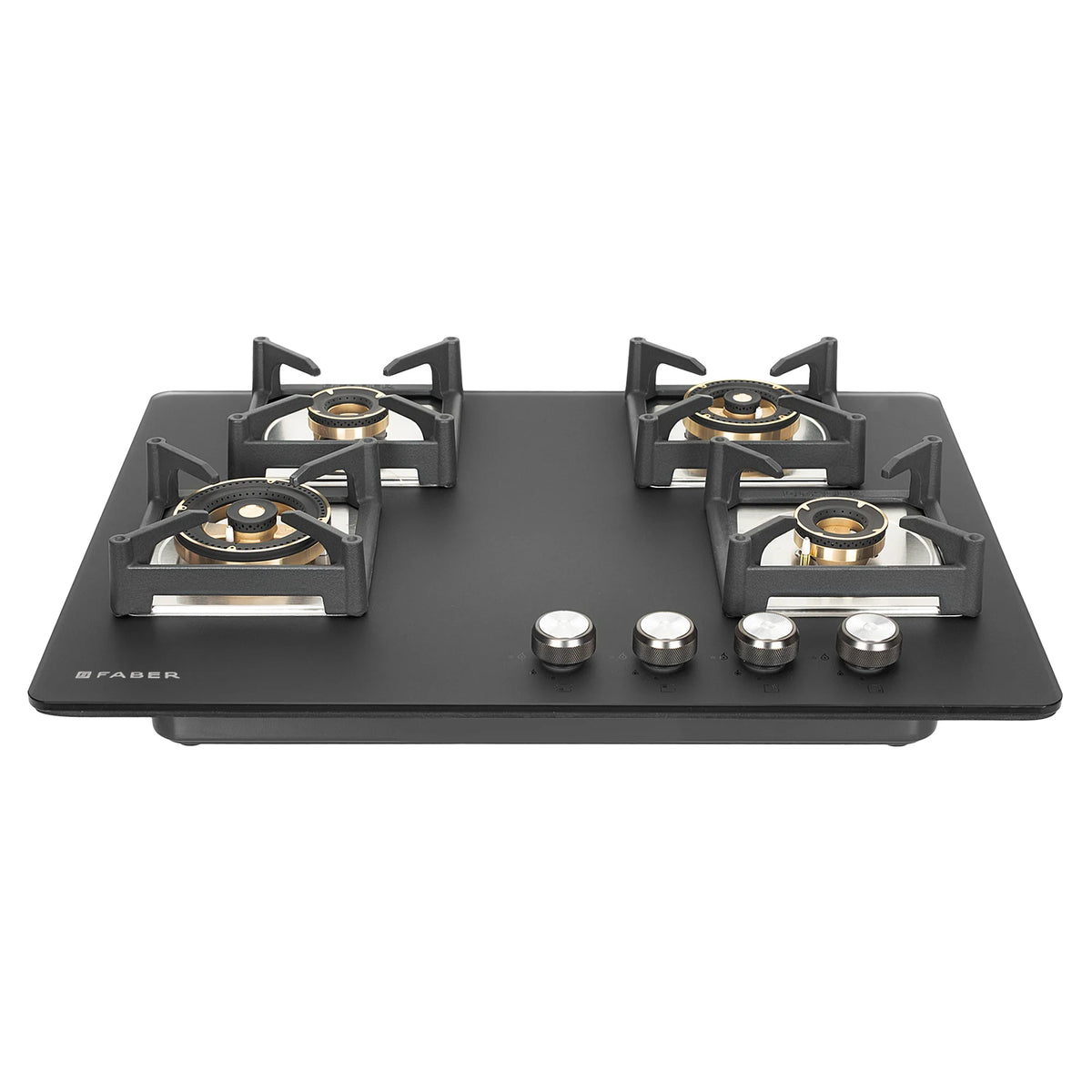 Faber Hob Bella HT 704 BR AI 70 cm Built-In Gas Hob – 4 Brass Burners, Auto Electric Ignition & Flame Failure Safety-1