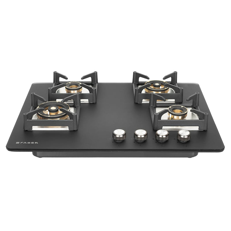 Faber Hob Bella HT 704 BR AI 70 cm Built-In Gas Hob – 4 Brass Burners, Auto Electric Ignition & Flame Failure Safety-1