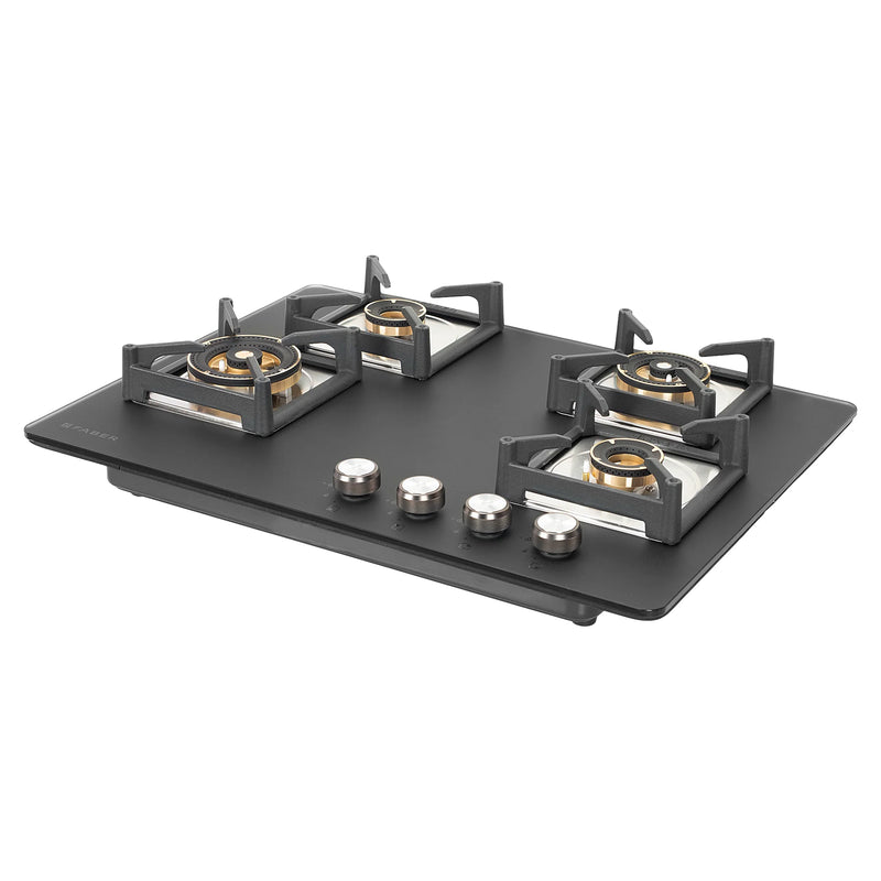 Faber Hob Bella HT 704 BR AI 70 cm Built-In Gas Hob – 4 Brass Burners, Auto Electric Ignition & Flame Failure Safety-6
