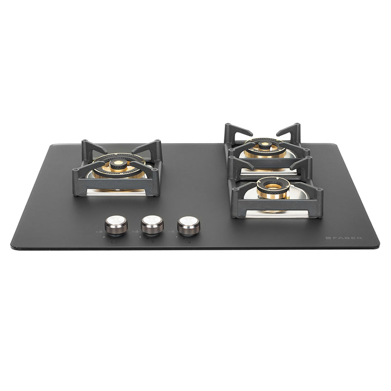 Faber Hob Bella HT 703 BR AI 70 cm Built-In Gas Hob – 3 Full Brass Burners, Auto Electric Ignition & Flame Failure Safety-2