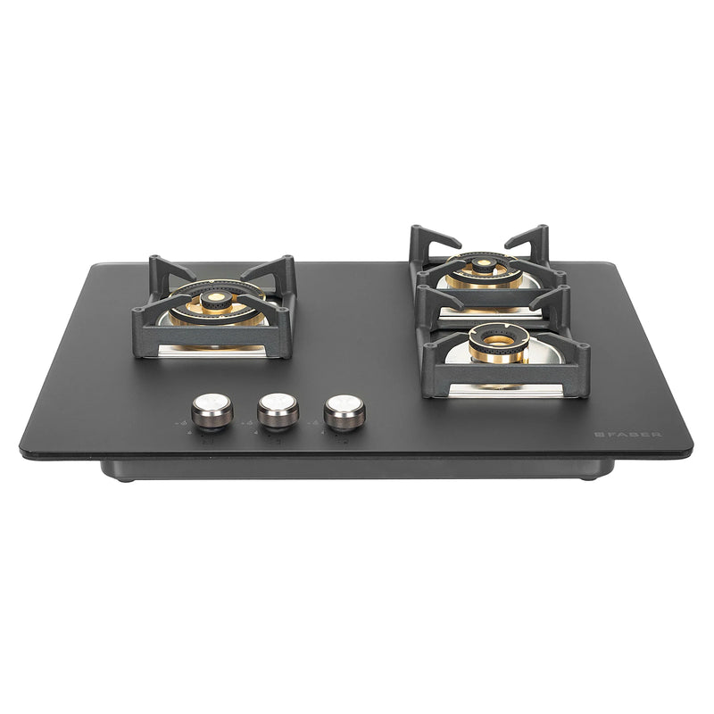 Faber Hob Bella HT 703 BR AI 70 cm Built-In Gas Hob – 3 Full Brass Burners, Auto Electric Ignition & Flame Failure Safety-1