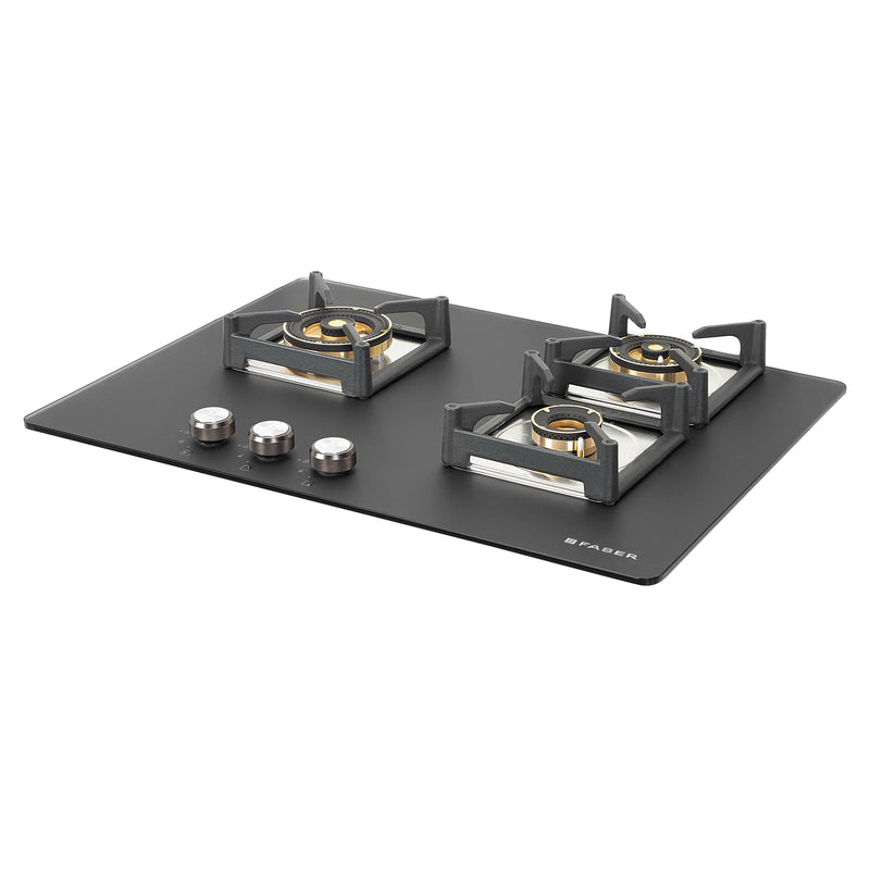 Faber Hob Bella HT 703 BR AI 70 cm Built-In Gas Hob – 3 Full Brass Burners, Auto Electric Ignition & Flame Failure Safety-5