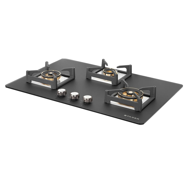 Faber Hob Bella HT 753 BR AI FFDD 75 cm Built-In Gas Hob – 3 Brass Burners, Dual Flame Failure Safety & Auto Electric Ignition-2