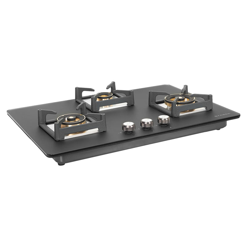 Faber Hob Bella HT 753 BR AI FFDD 75 cm Built-In Gas Hob – 3 Brass Burners, Dual Flame Failure Safety & Auto Electric Ignition-7