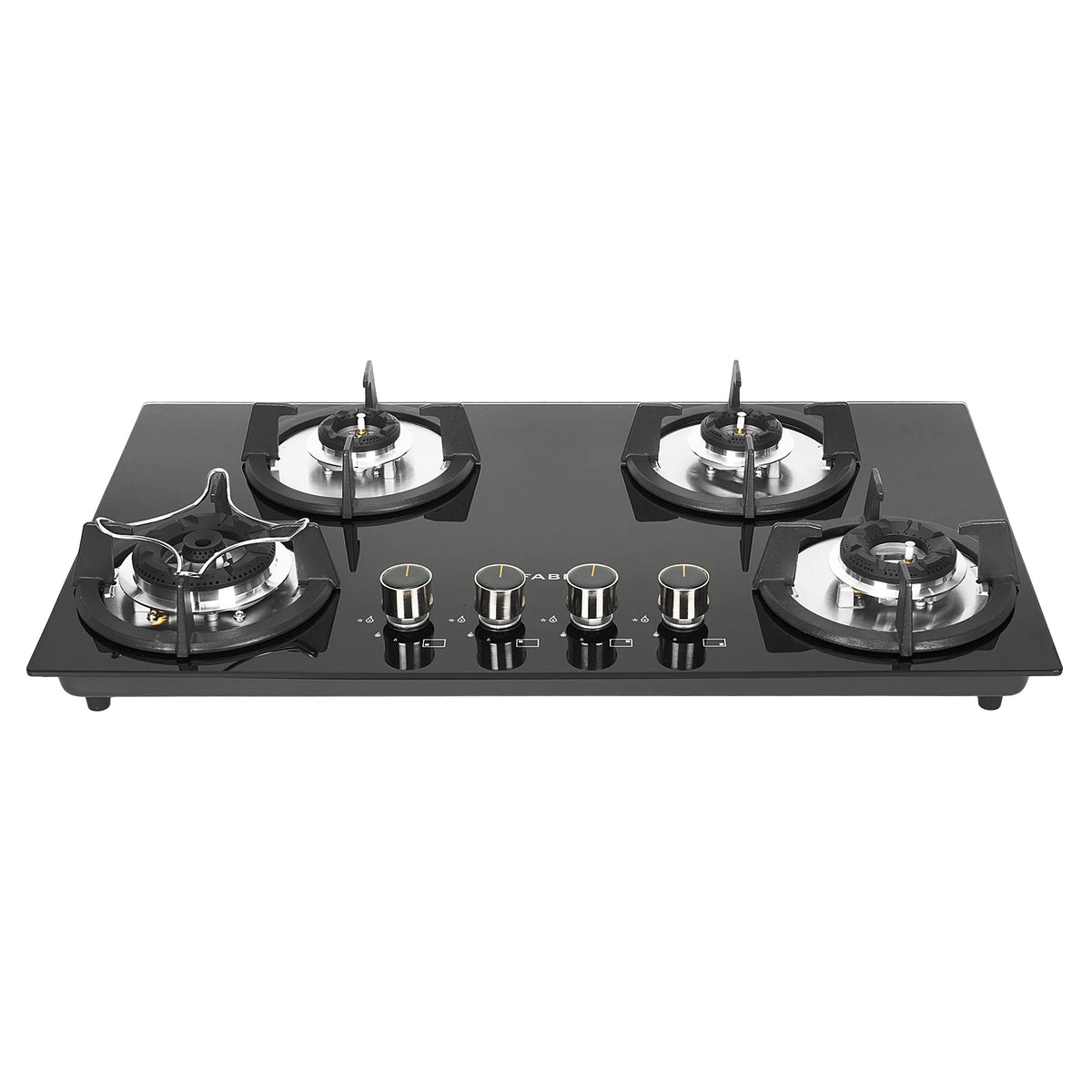 Faber HOB SUPERIA HT764 BR AI N – 4-Burner Brass Gas Hob, Toughened Black Glass, Auto Ignition, 76cm-3