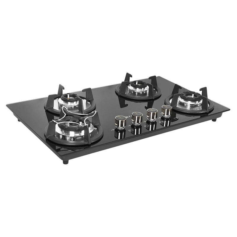 Faber HOB SUPERIA HT764 BR AI N – 4-Burner Brass Gas Hob, Toughened Black Glass, Auto Ignition, 76cm-8