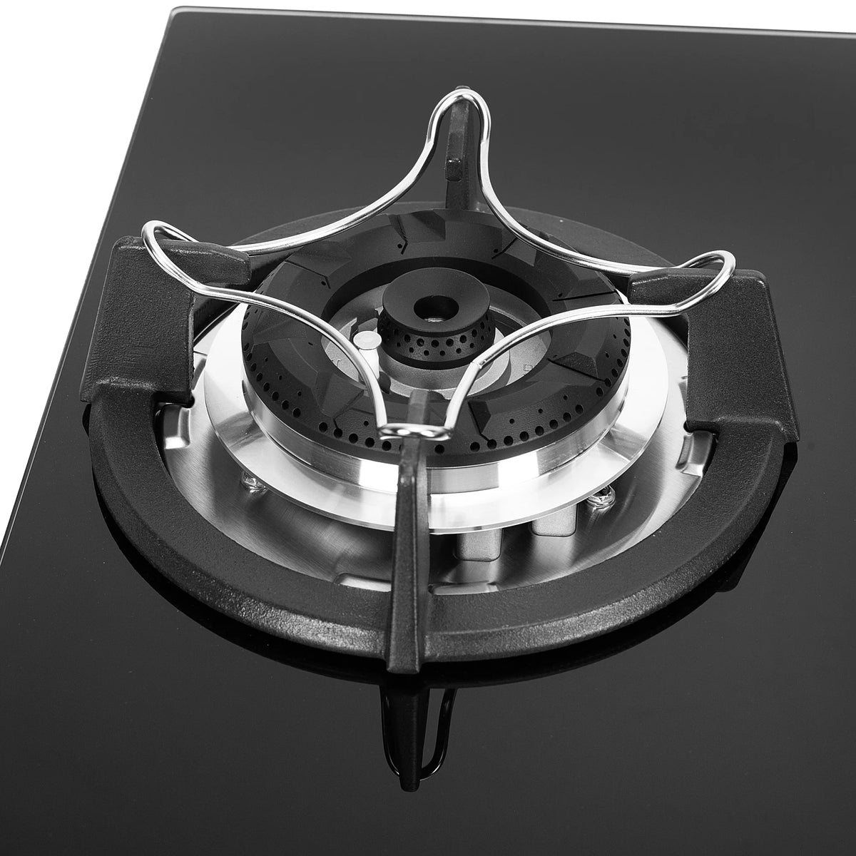 Faber HOB SUPERIA HT764 BR AI N – 4-Burner Brass Gas Hob, Toughened Black Glass, Auto Ignition, 76cm-9
