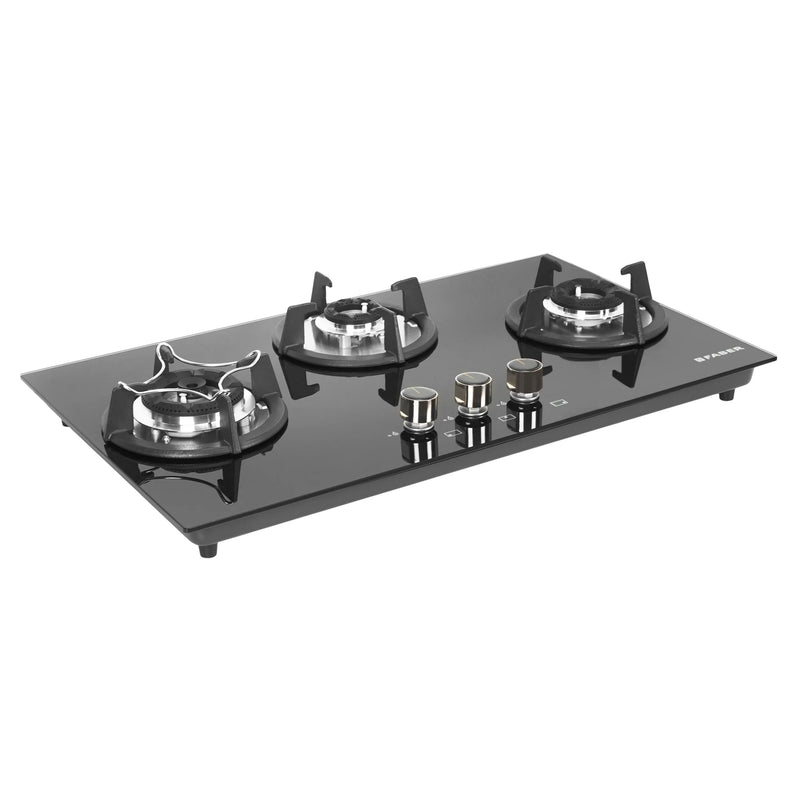 Faber HOB SUPERIA HT763 BR AI N – 3-Burner Brass Gas Hob, Toughened Black Glass, Auto Ignition, 76cm-5