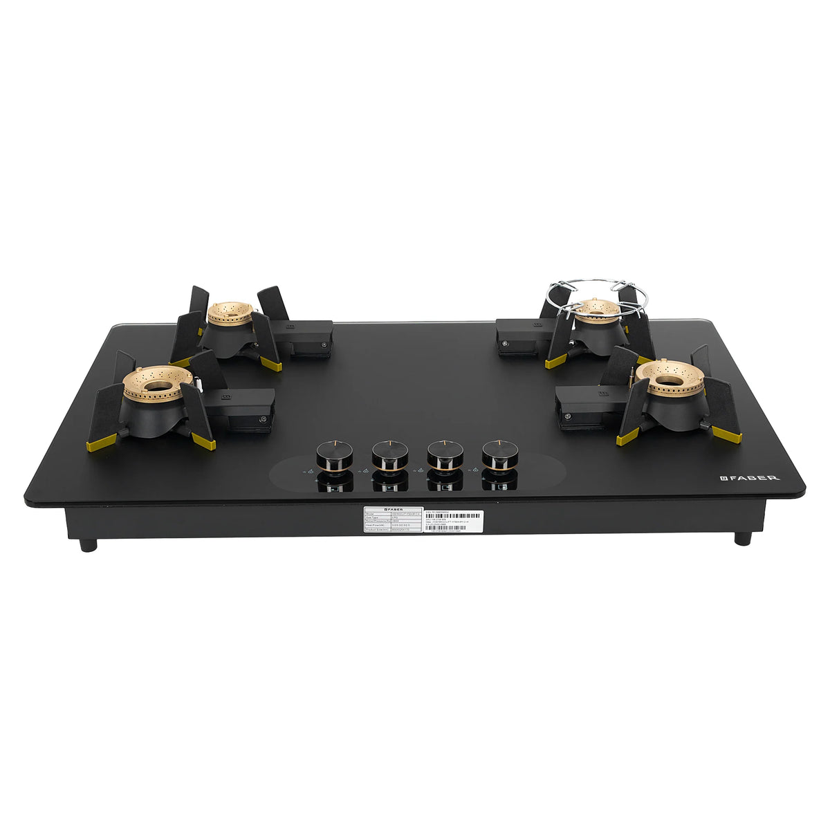 Faber Magiclift HT904 BR CI AI 90 cm Built-In Gas Hob – 4 Burners, Liftable Easy-Clean Design & Flame Failure Safety-1