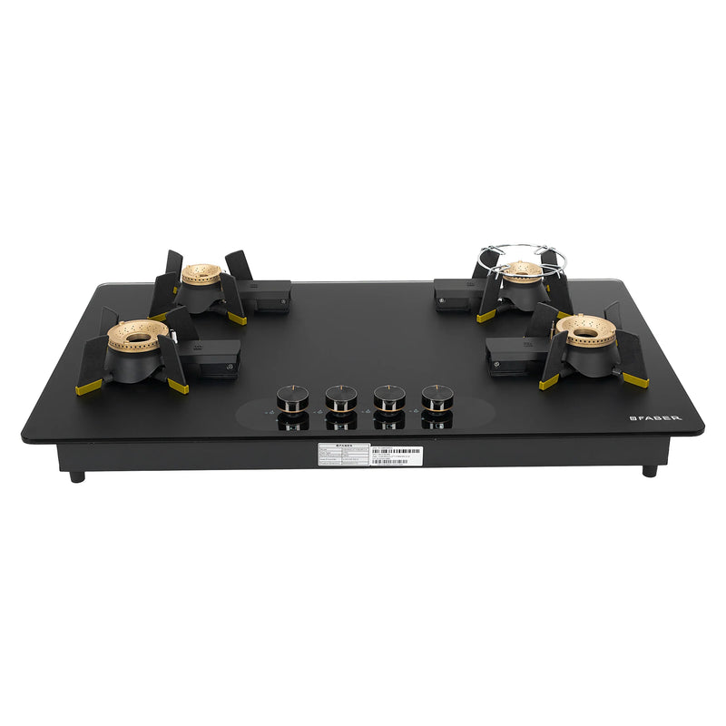 Faber Magiclift HT904 BR CI AI 90 cm Built-In Gas Hob – 4 Burners, Liftable Easy-Clean Design & Flame Failure Safety-1