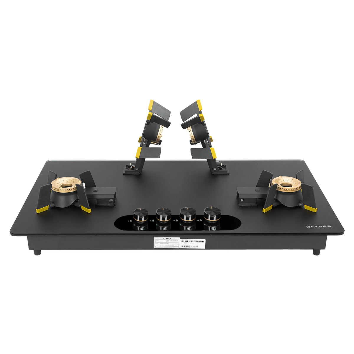 Faber Magiclift HT904 BR CI AI 90 cm Built-In Gas Hob – 4 Burners, Liftable Easy-Clean Design & Flame Failure Safety-5