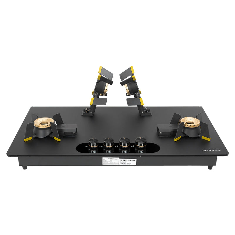 Faber Magiclift HT904 BR CI AI 90 cm Built-In Gas Hob – 4 Burners, Liftable Easy-Clean Design & Flame Failure Safety-5