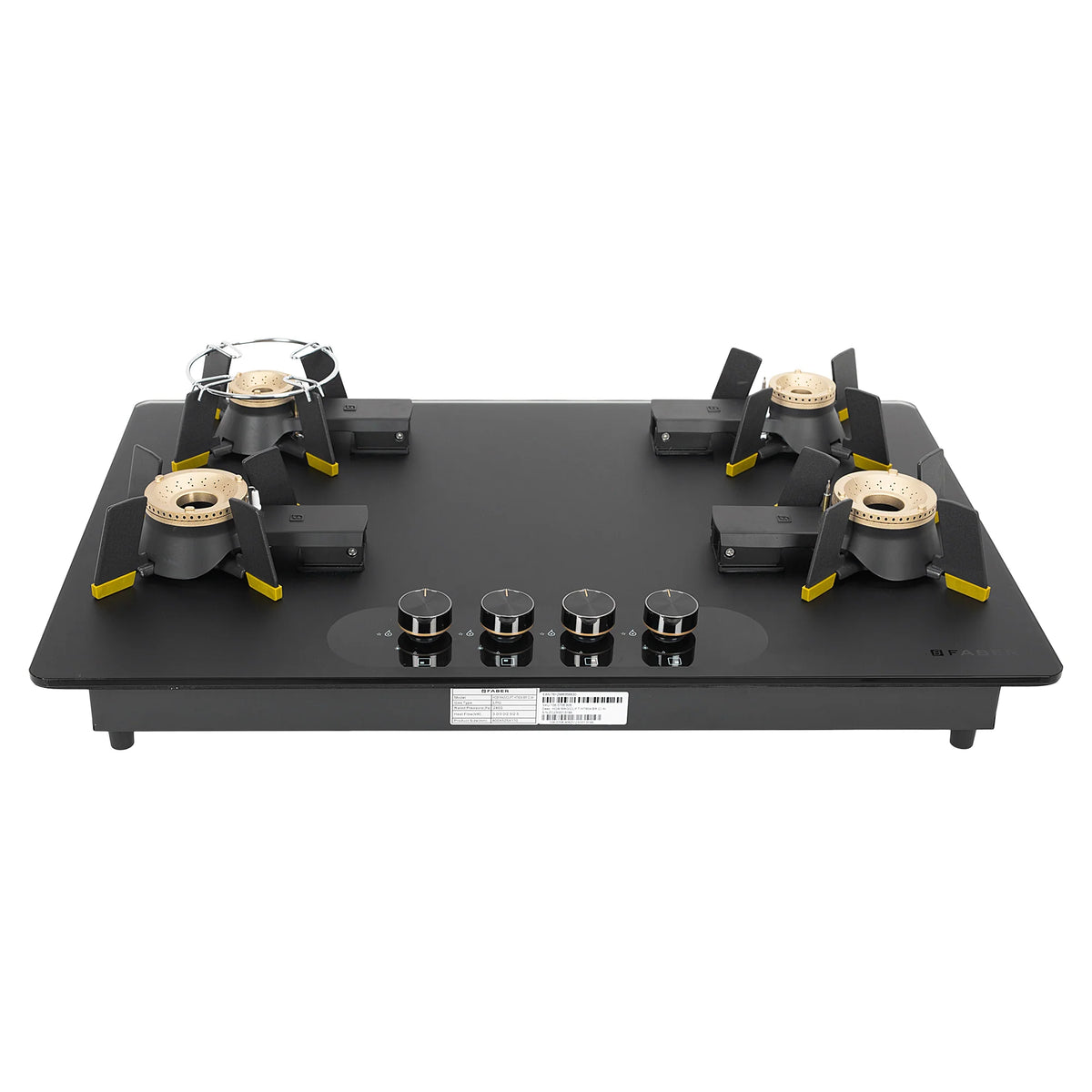 Faber Magiclift HT804 BR CI AI 80 cm Built-In Gas Hob – 4 Burners, Liftable Easy-Clean Design & Flame Failure Safety