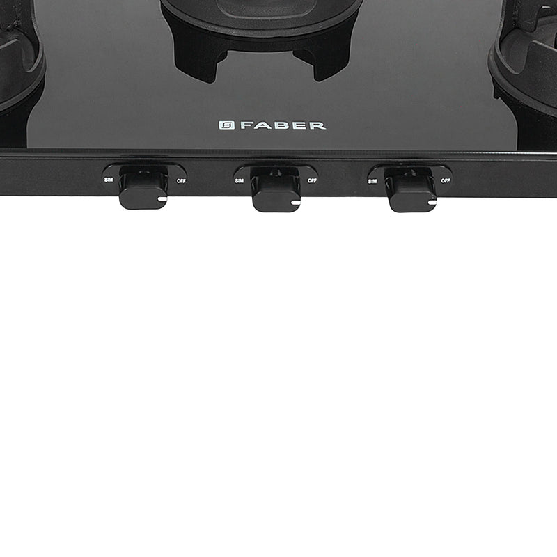 Faber HOB Cooktop Virat HD 3BB BK – 3 Burner Built-in Gas Hob with Brass Burners & Jumbo Burner | Tempered Glass Finish | Manual Ignition-3