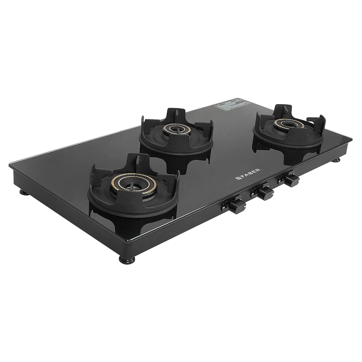 Faber HOB Cooktop Virat HD 3BB BK – 3 Burner Built-in Gas Hob with Brass Burners & Jumbo Burner | Tempered Glass Finish | Manual Ignition-6