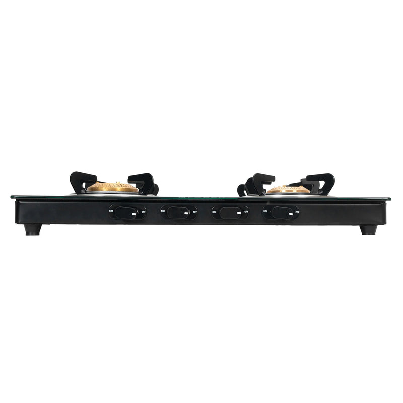 Faber Cooktop Spark 4BB BK – 4 Burner Gas Cooktop with Brass Burners & Jumbo Burner | 6mm Toughened Glass | Manual Ignition-3
