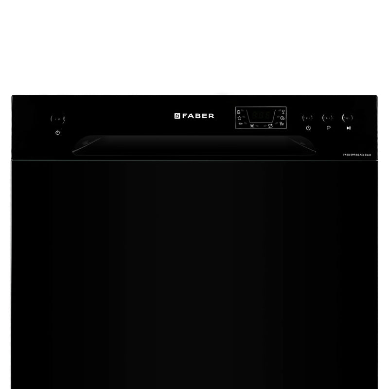 Faber FFSD 6PR 8S Ace Black Dishwasher – 8 Place Settings, 6 Wash Programs, Black Finish, Half Load, LED Display-2