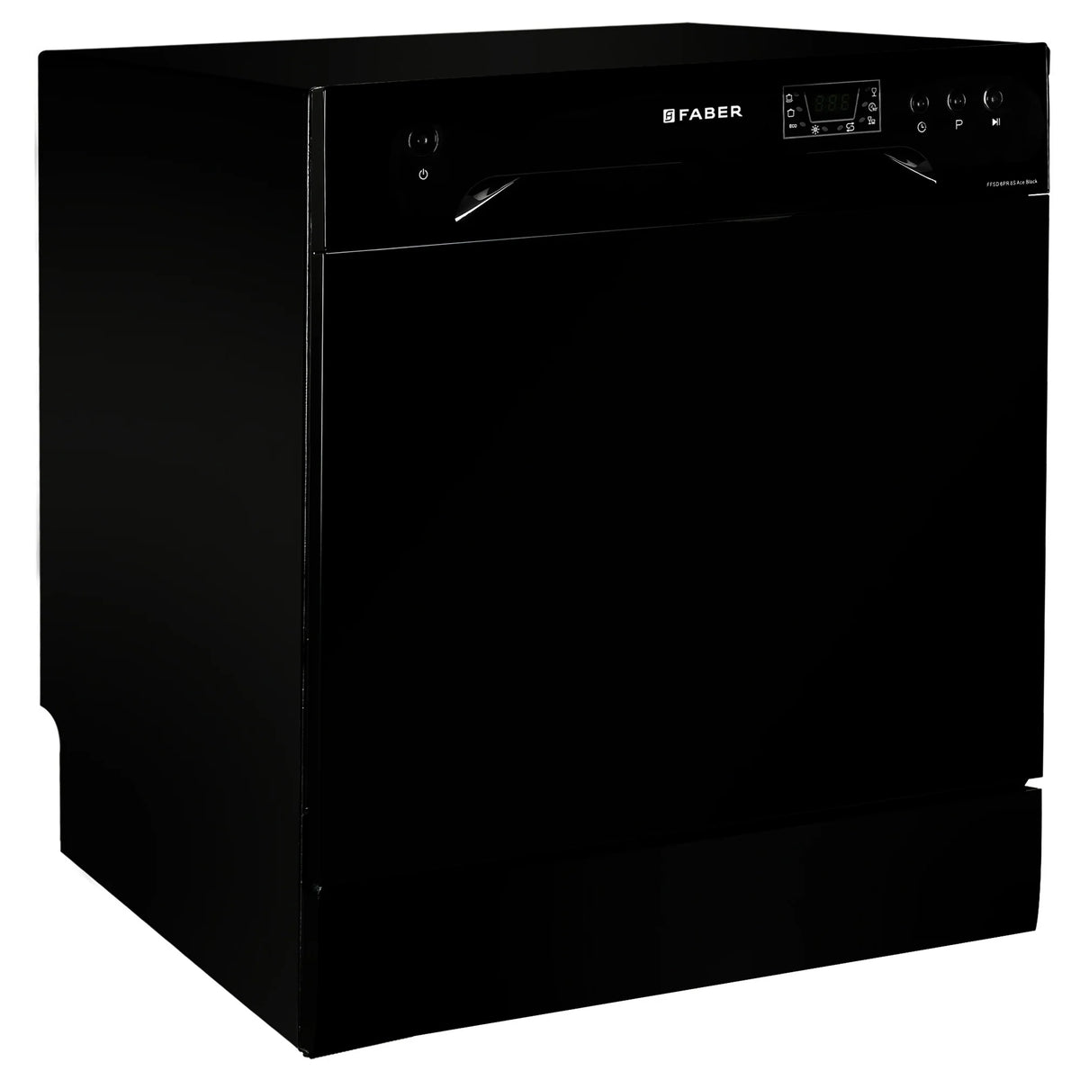 Faber FFSD 6PR 8S Ace Black Dishwasher – 8 Place Settings, 6 Wash Programs, Black Finish, Half Load, LED Display-4