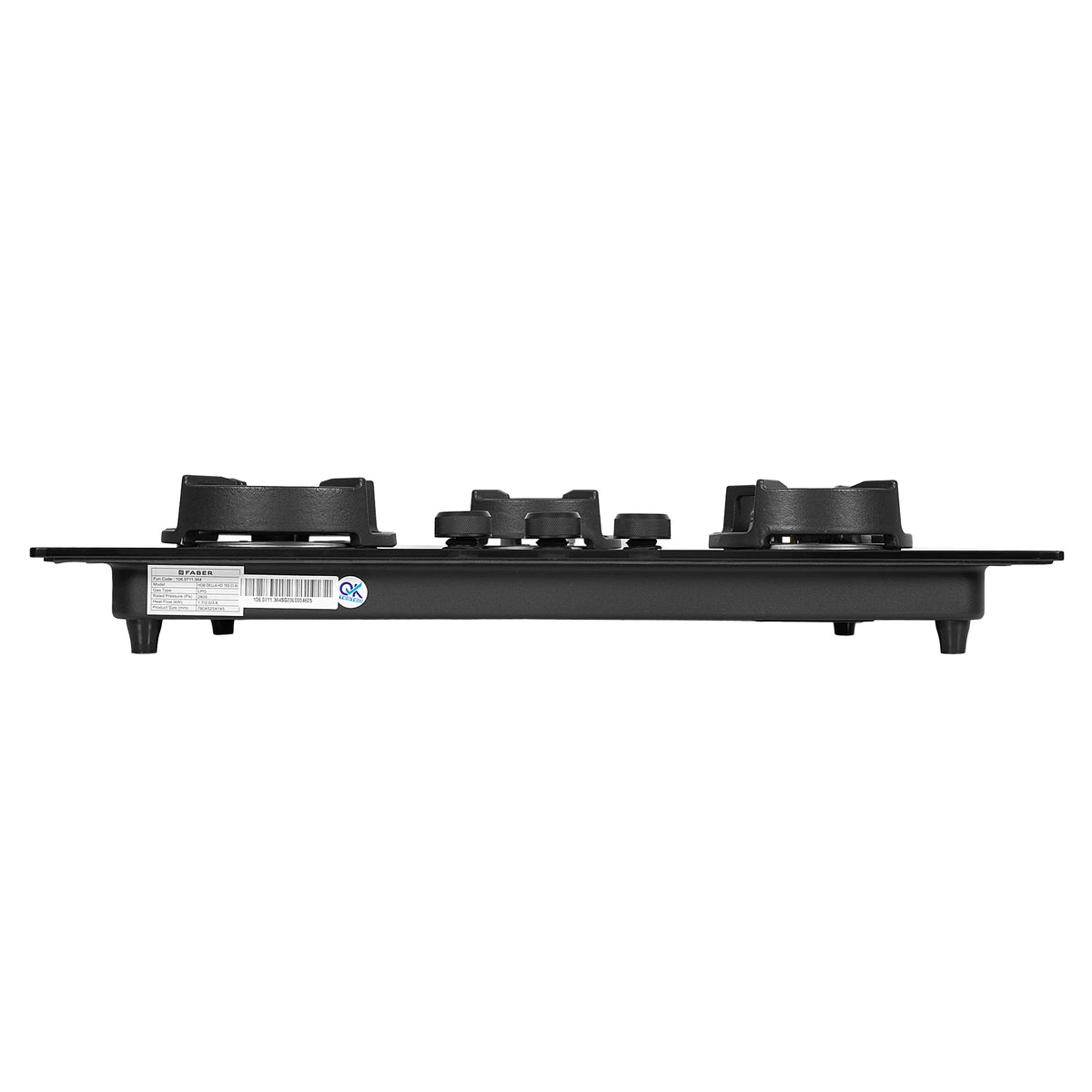 Faber Hob Della HD783 CI AI 75 cm Built-In Gas Hob – 3 Brass Burners, Auto-Electric Ignition & Flame Failure Safety