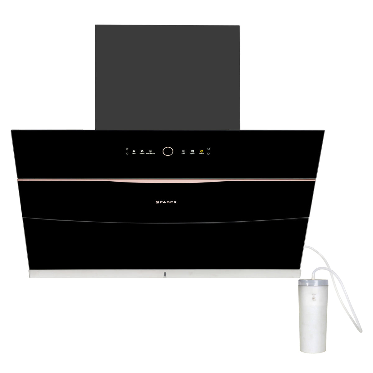 Faber Bolt FL SW SC BK 90 cm Wall-Mounted Chimney – 1500 m³/hr Suction, Steam Auto-Clean, Gesture & Touch Control-1