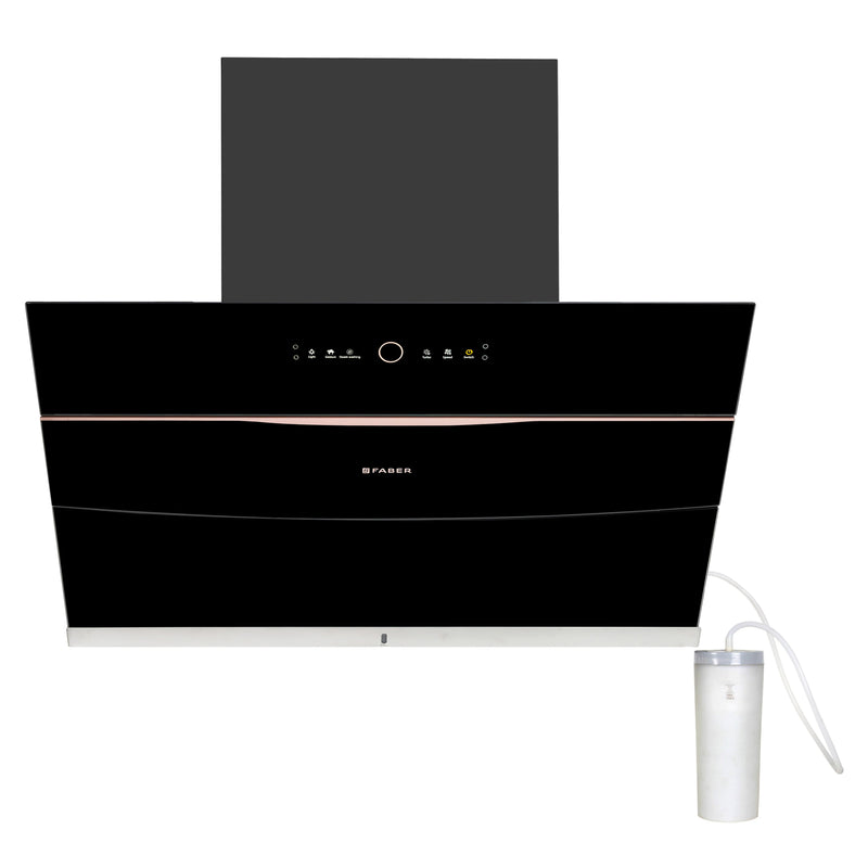 Faber Bolt FL SW SC BK 90 cm Wall-Mounted Chimney – 1500 m³/hr Suction, Steam Auto-Clean, Gesture & Touch Control-1