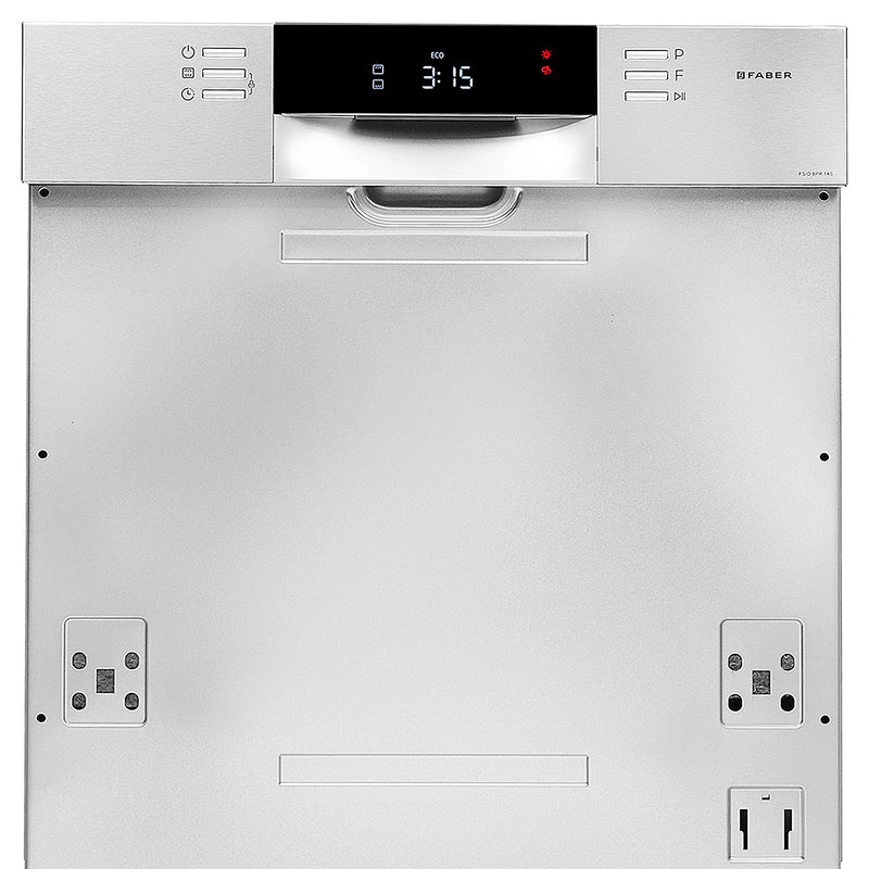 Faber FSID 8PR 14S Semi-Integrated Built-in Dishwasher – 14 Place Settings, 8 Wash Programs, Stainless Steel Finish, LED Display-15