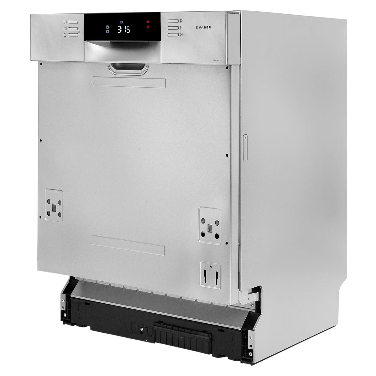 Faber FSID 8PR 14S Semi-Integrated Built-in Dishwasher – 14 Place Settings, 8 Wash Programs, Stainless Steel Finish, LED Display-18