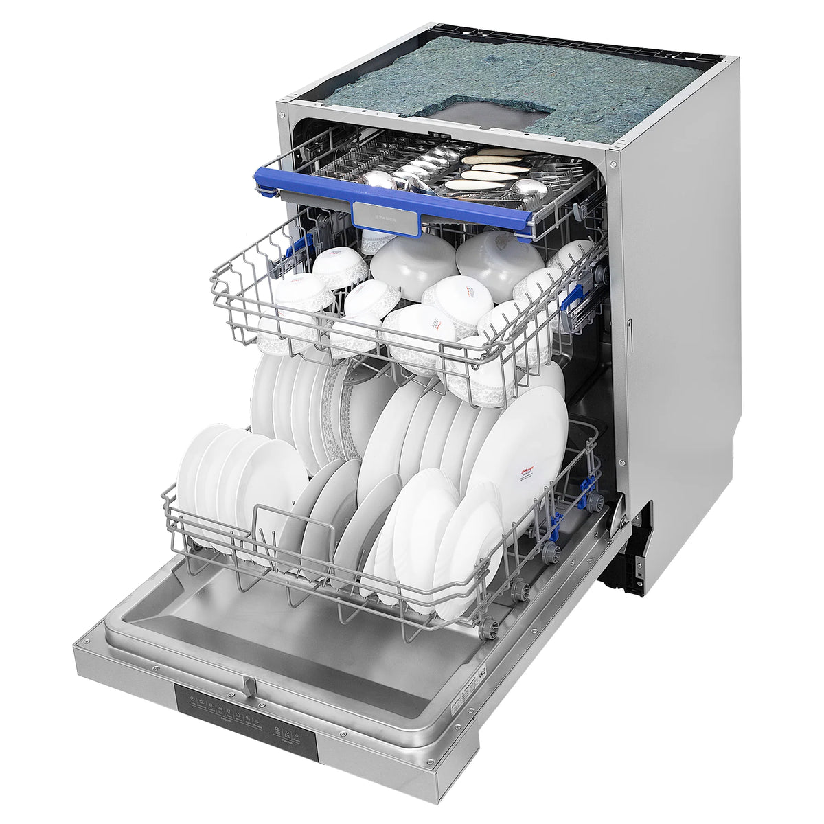Faber FSID 8PR 14S Semi-Integrated Built-in Dishwasher – 14 Place Settings, 8 Wash Programs, Stainless Steel Finish, LED Display-10
