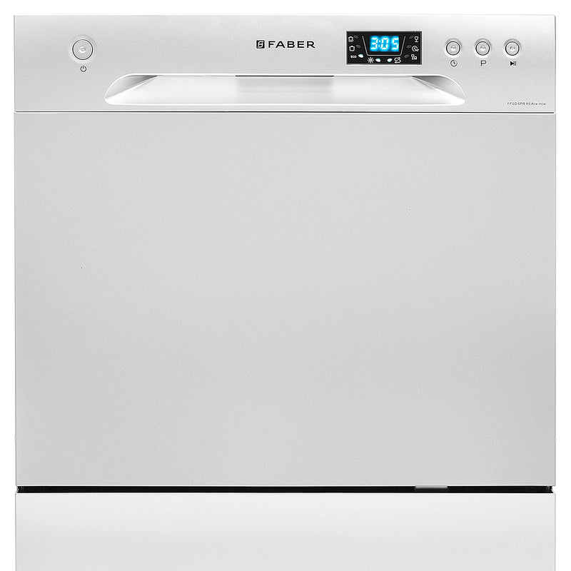 Faber FFSD 6PR 8S Ace Inox Dishwasher – 8 Place Settings, 6 Wash Programs, Stainless Steel (Inox) Finish, Half Load, LED Display-5