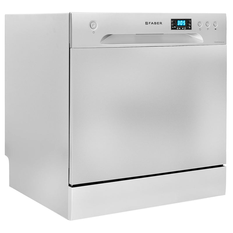 Faber FFSD 6PR 8S Ace Inox Dishwasher – 8 Place Settings, 6 Wash Programs, Stainless Steel (Inox) Finish, Half Load, LED Display-7