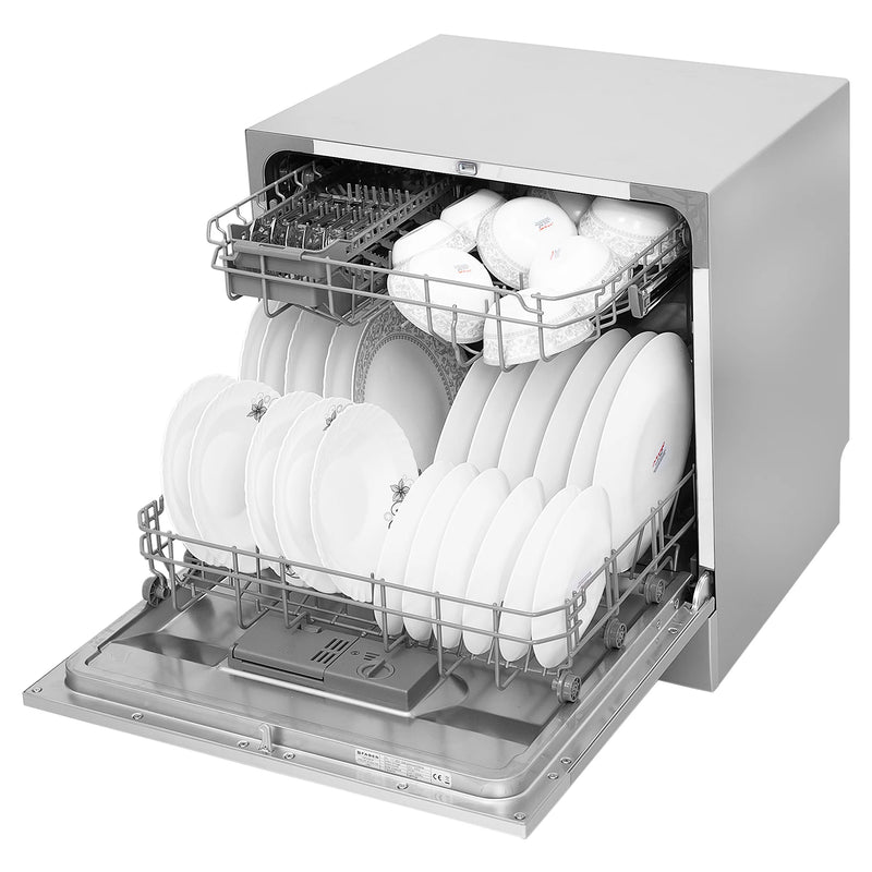 Faber FFSD 6PR 8S Ace Inox Dishwasher – 8 Place Settings, 6 Wash Programs, Stainless Steel (Inox) Finish, Half Load, LED Display-4