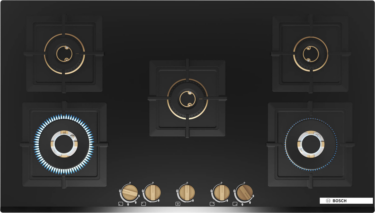 Bosch PNV9B6G20I 90 cm Built-in Gas Hob with High Performance Burners-1