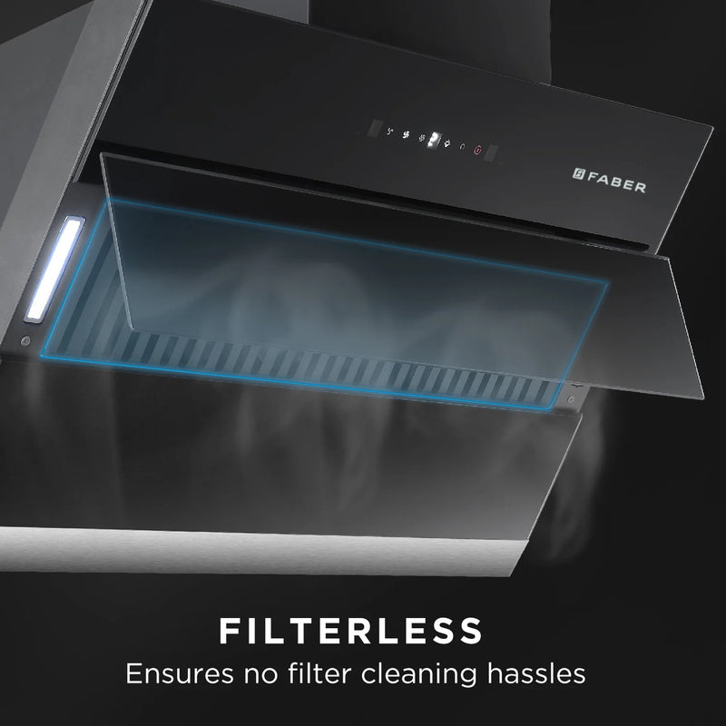 Faber Zenith FL SC AC BK 75 cm Wall-Mounted Chimney – 1350 m³/hr Suction, Filterless Auto-Clean & Gesture/Touch Control-4