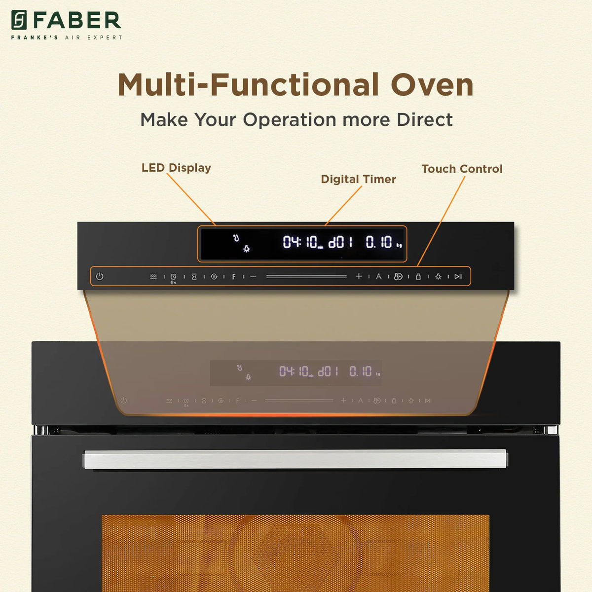 Faber FBIMWO 50 CGS TC Built-in Microwave Oven – 50L Black Finish, 14 Cooking Functions, 13 Auto Cook Menus, Wall Mounted, Energy Efficient-4