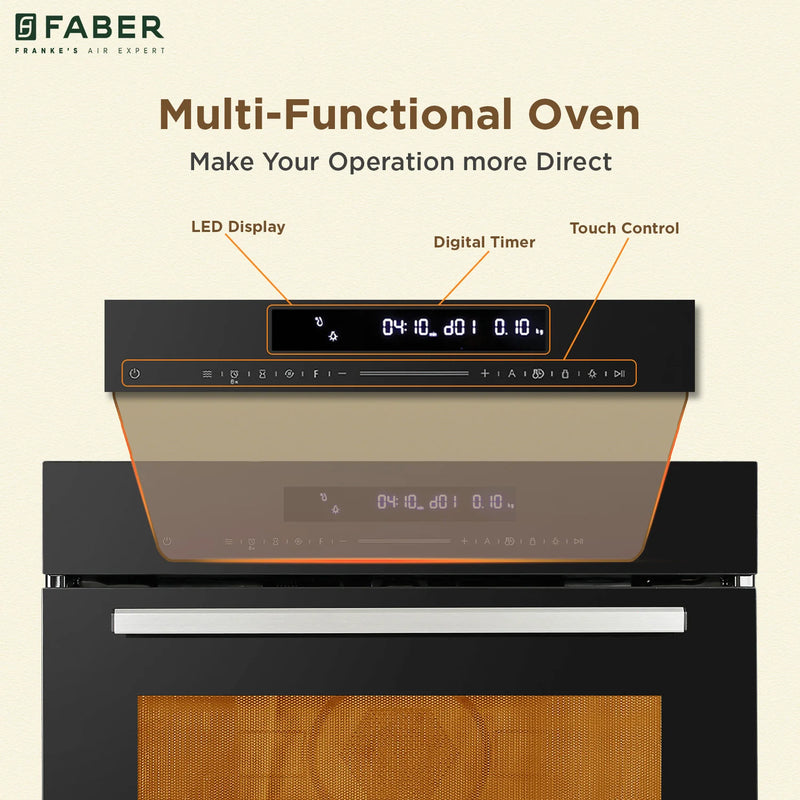 Faber FBIMWO 50 CGS TC Built-in Microwave Oven – 50L Black Finish, 14 Cooking Functions, 13 Auto Cook Menus, Wall Mounted, Energy Efficient-4